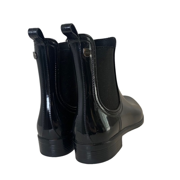 Aldo, Black Patten rubber rain boot bootie, Size 9 - Picture 3 of 7